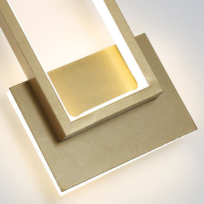 LumiDazzle - Luxurious gold LED wall lamp with minimalist design 