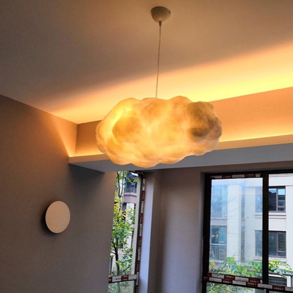 TranquilAura - Cloud Shaped LED Pendant Lamp for a Soothing Interior 