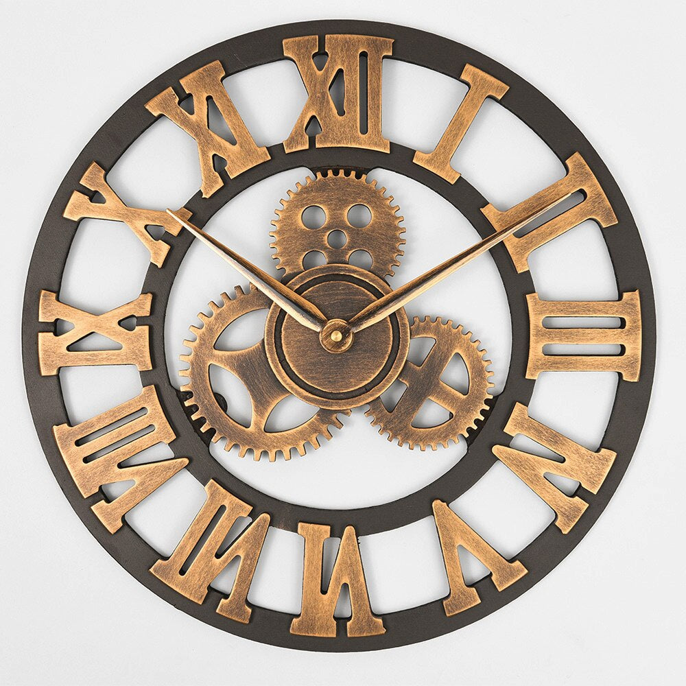 Golden Elegance Wall Clock