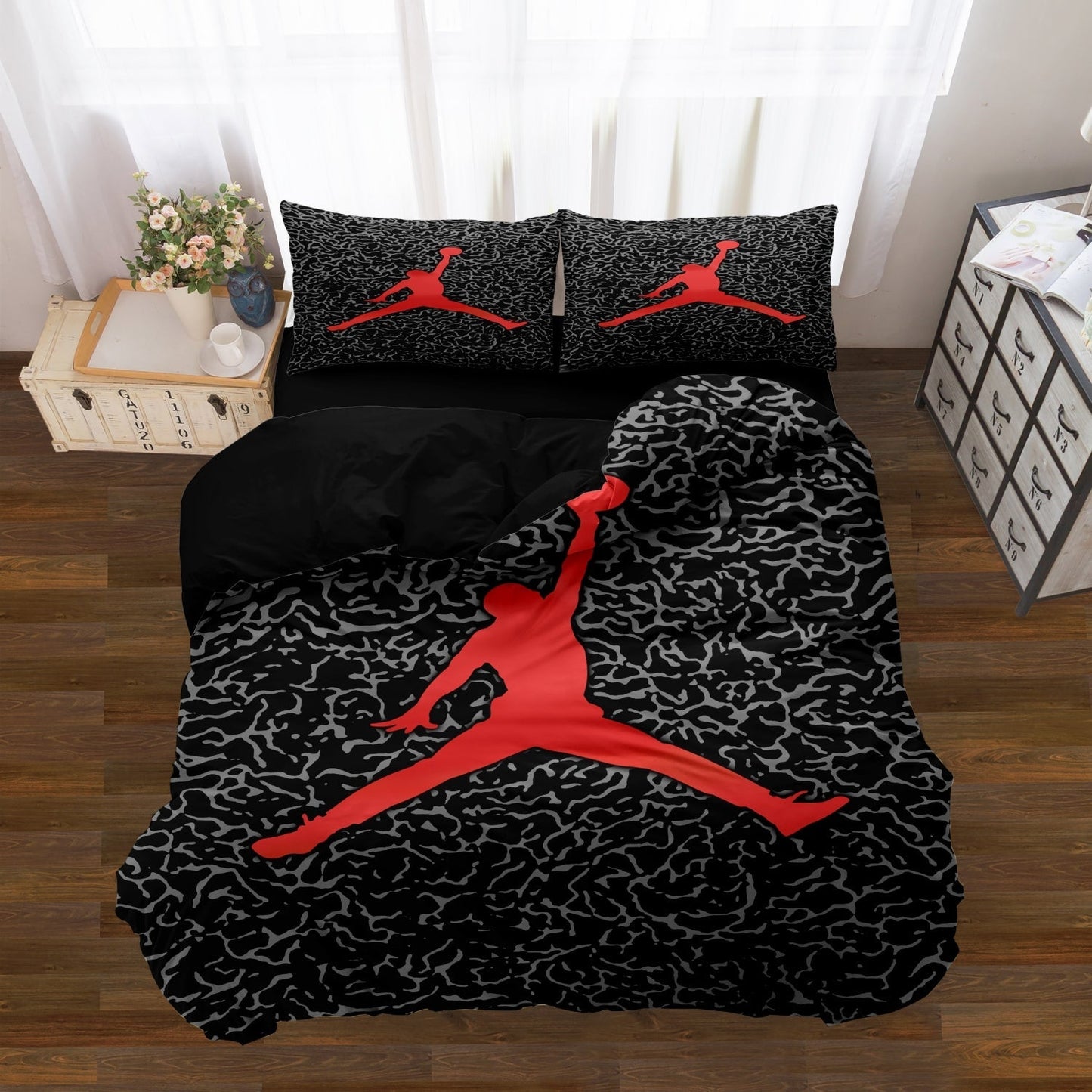 SportDream - Basketball Duvet Cover Bedding Set for Children and Teenagers 