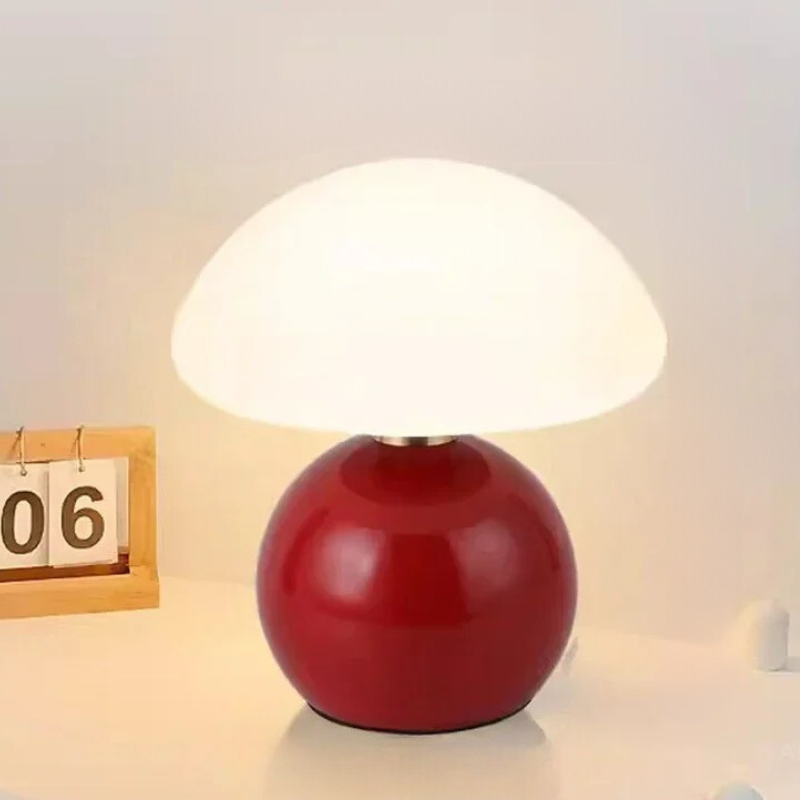 Mushroom Small Table Lamp - Cream Wind Ceramics