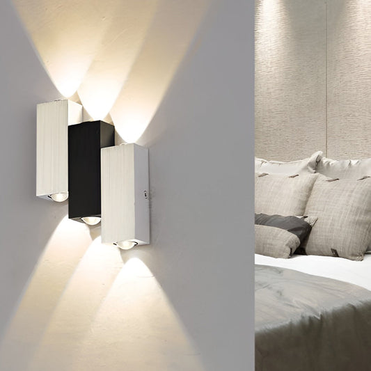 LumiLuxe - Rectangular LED Up and Down Lights Modern Wall Lamps 