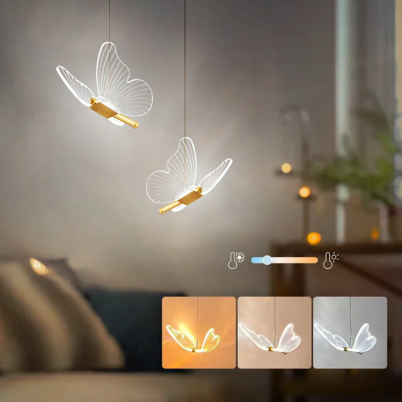 ButterflyGleam - LED Pendant Lamps in Butterfly Shape