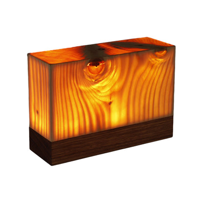 GlowWood - Table Lamp with Built-in Battery and Touch Control LED Lighting for Bedroom and Office