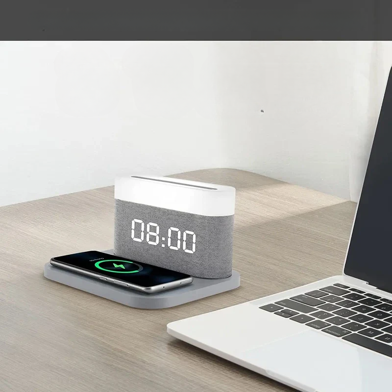 Multifunctional - 15W Charging Station with Illuminated Alarm 