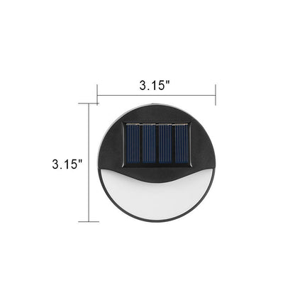 Round Square Waterproof Solar Outdoor Patio Step Light 