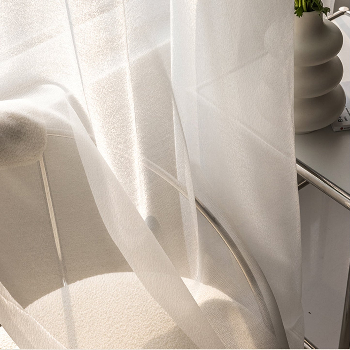 WeaveGlam - Transparent Woven Curtains for a Chic and Modern Style