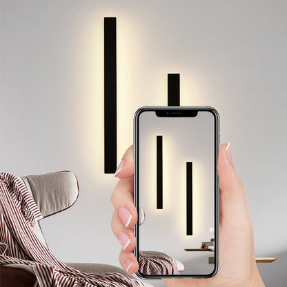 Edge Modern Design LED Wall Lamps Black Metal for Garden and Hallway 