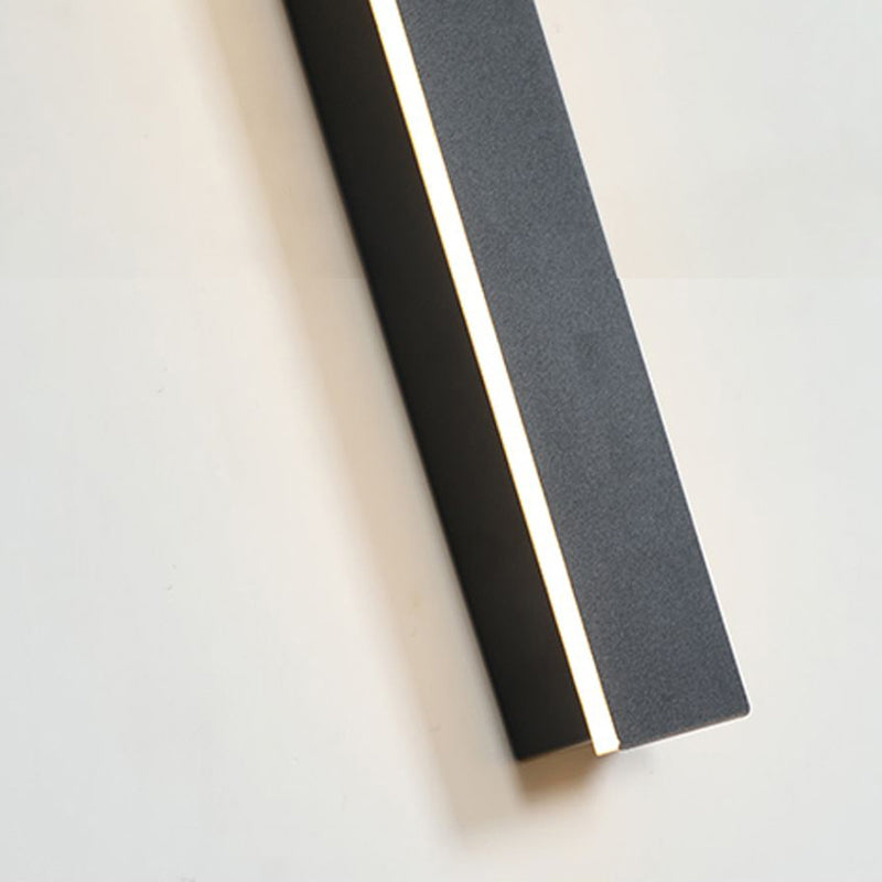 Edge Modern Design LED Wall Lamps Black Metal for Garden and Hallway 