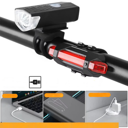 Bike Light - Rechargeable Lighting Set with Multiple Modes