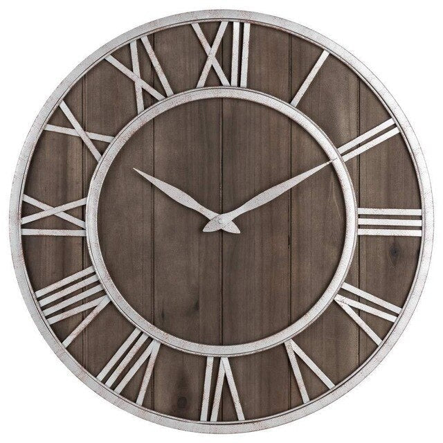 EcoTime - Europese Hout-Metalen Wandklok