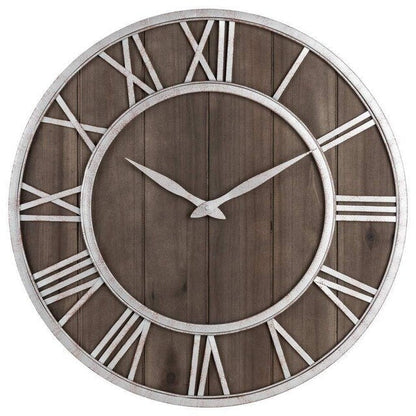 EcoTime - Europese Hout-Metalen Wandklok