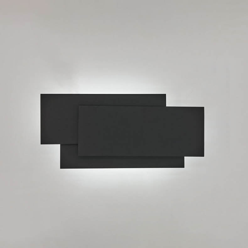 LumiNova - Minimalist square stacked LED wall lamp in aluminum 