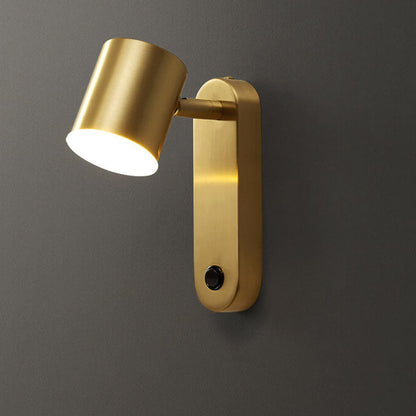 LumiStyle - Modern wall lamp with cylindrical copper design 