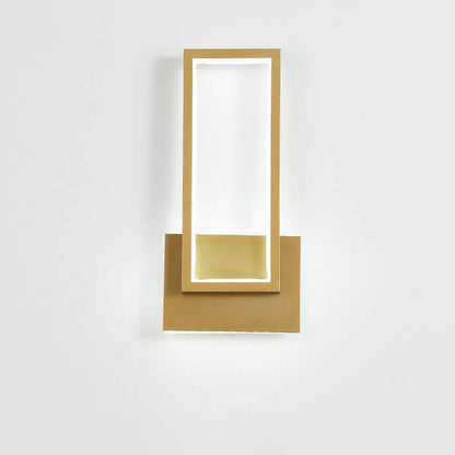 LumiDazzle - Luxurious gold LED wall lamp with minimalist design 