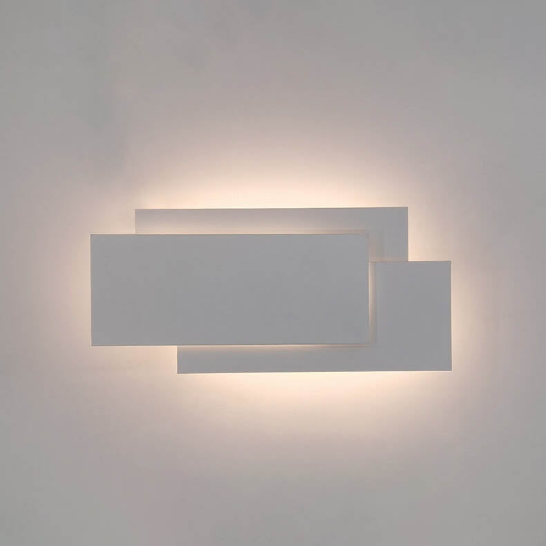 LumiNova - Minimalist square stacked LED wall lamp in aluminum 