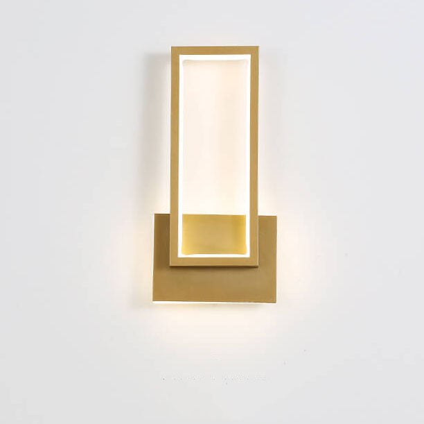 LumiDazzle - Luxurious gold LED wall lamp with minimalist design 