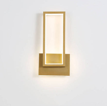 LumiDazzle - Luxurious gold LED wall lamp with minimalist design 