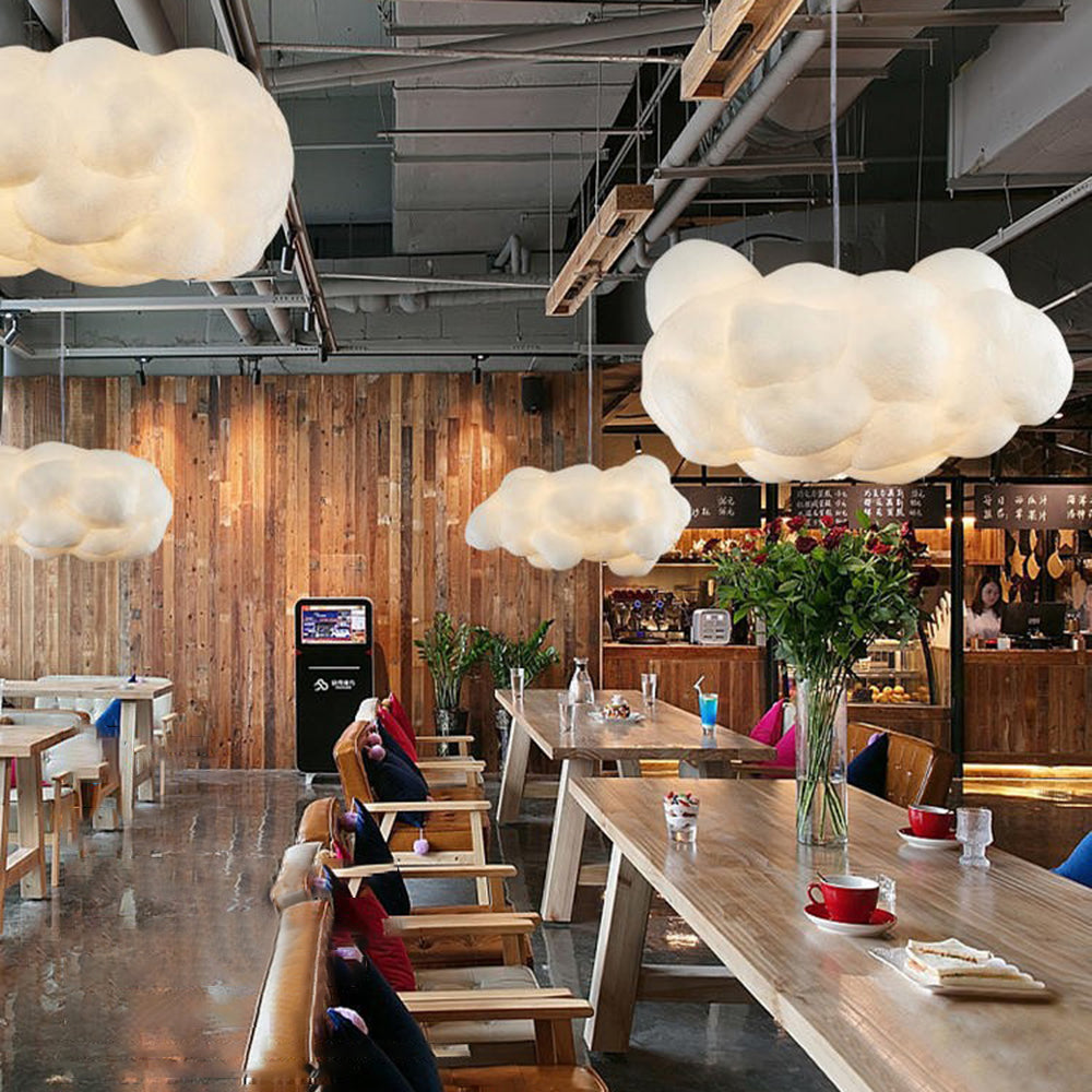 TranquilAura - Cloud Shaped LED Pendant Lamp for a Soothing Interior 