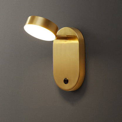 LumiStyle - Modern wall lamp with cylindrical copper design 