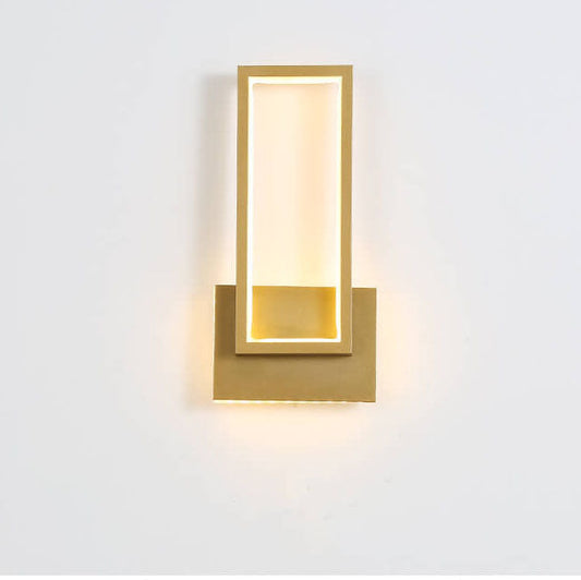 LumiDazzle - Luxurious gold LED wall lamp with minimalist design 