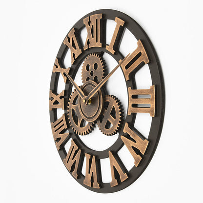 Golden Elegance Wall Clock