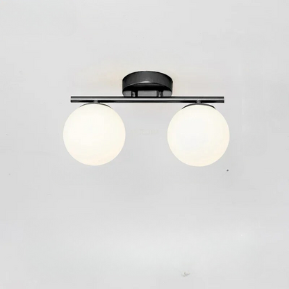 Nordic LED Glass Ceiling Light – Elegant White Ball for Any Room