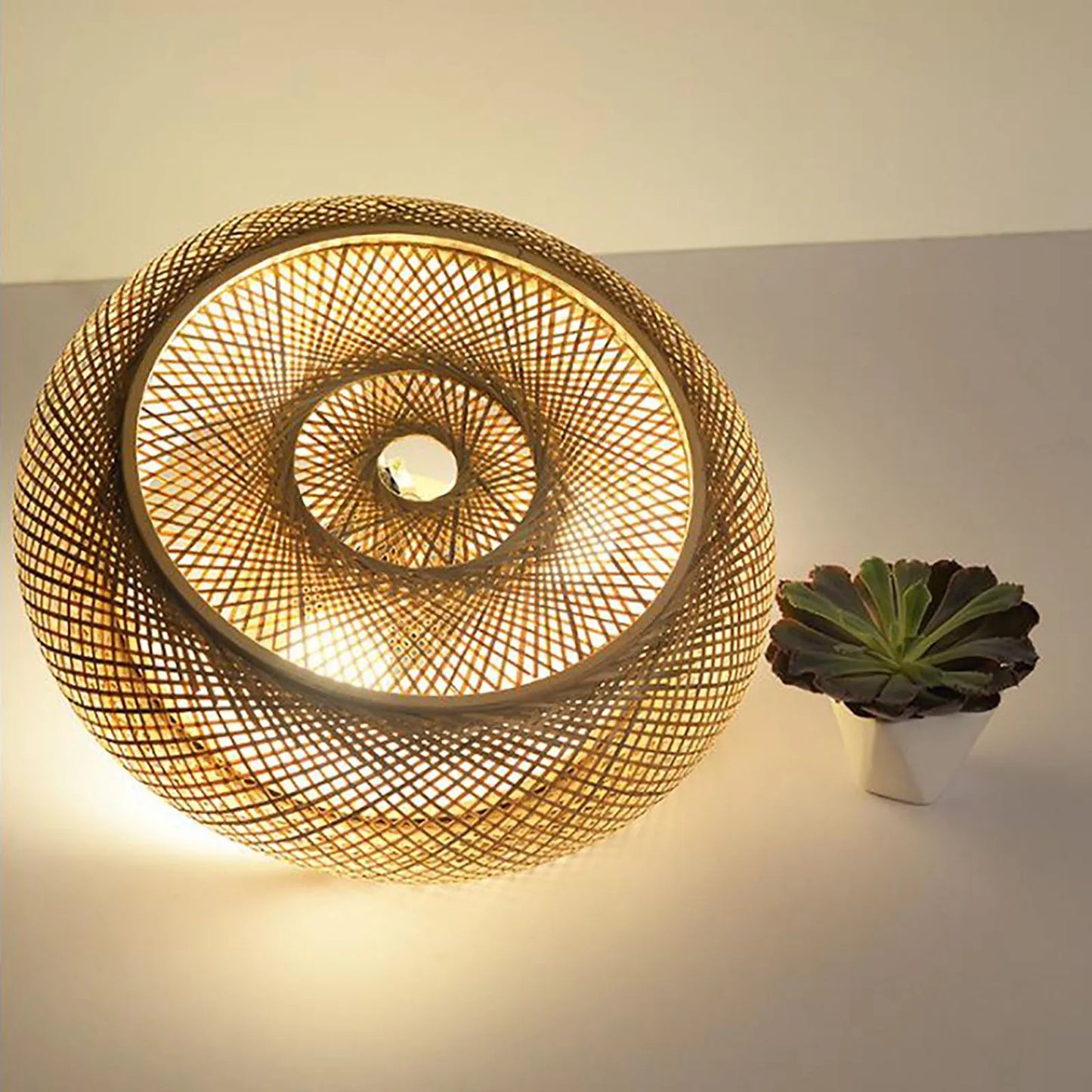 BambooWhisper - Bamboo Recessed Ceiling Lamp 