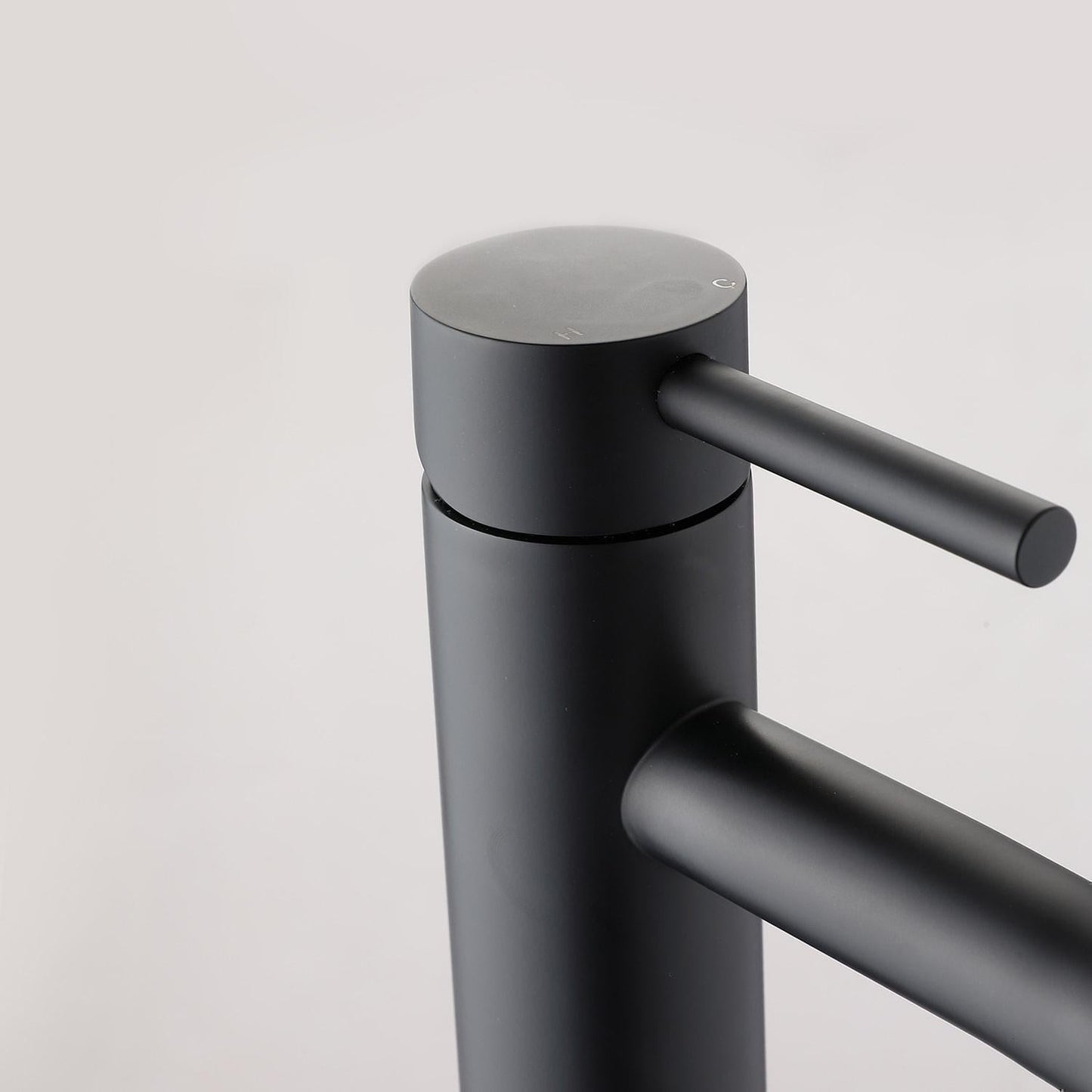 Black Cold Water Single Tap for Washbasin Mounting 