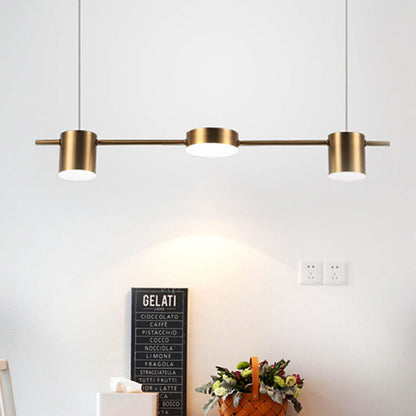 Aluminum Drum Pendant Lamp - Modern Lighting for a Kitchen Island