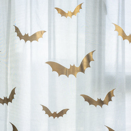 BatShade - Transparent Polyester Curtains with Bat Pattern