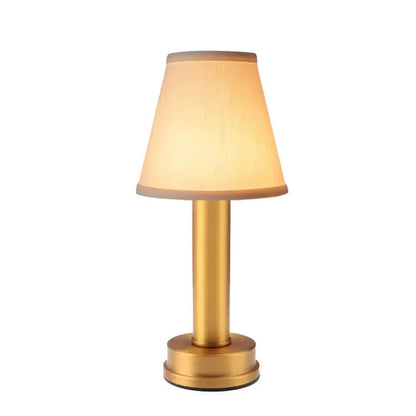 LuxeSilk - Wireless Table Lamp in Soft Metal 