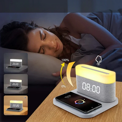 Multifunctional - 15W Charging Station with Illuminated Alarm 