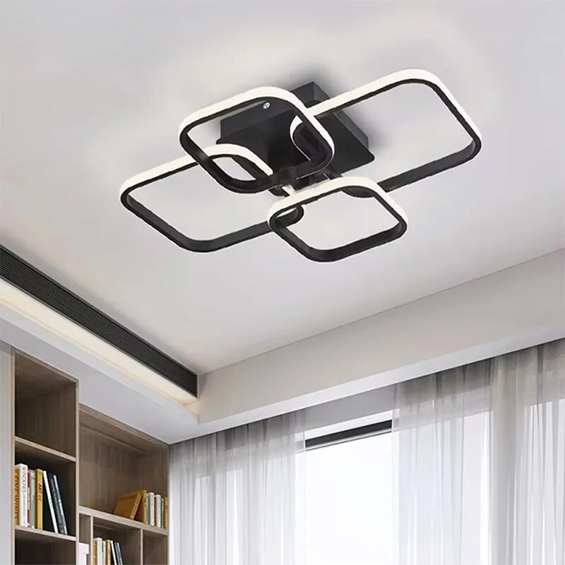 Nordic LED Ceiling Lamp – Modern 4-Ring Design for Every Room