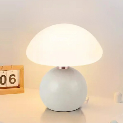 Mushroom Small Table Lamp - Cream Wind Ceramics