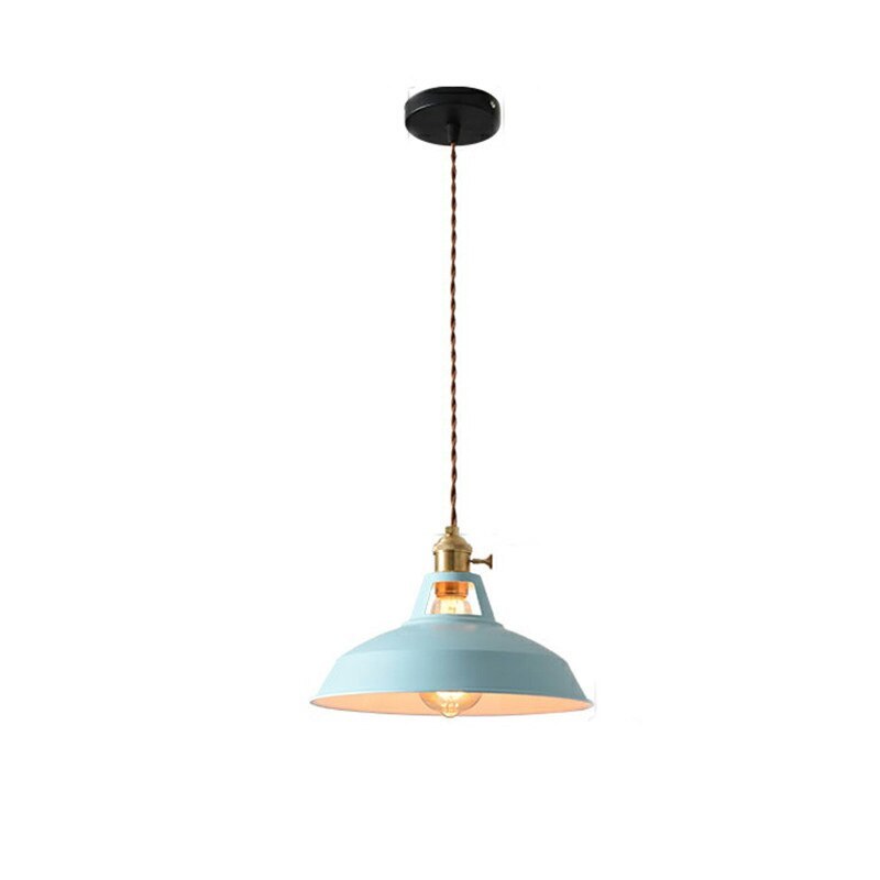 Morandi Modern LED Metal Pendant Lamp for Colorful Sleep 