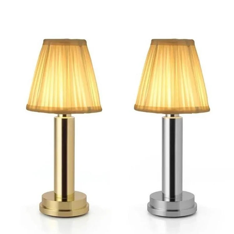 LuxeSilk - Wireless Table Lamp in Soft Metal 