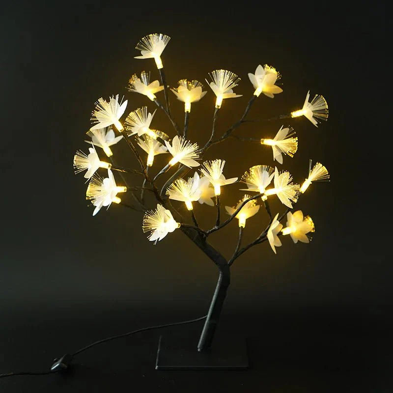 BonsaiLight - Enchanting Lamp with Roses in Bamboo Design