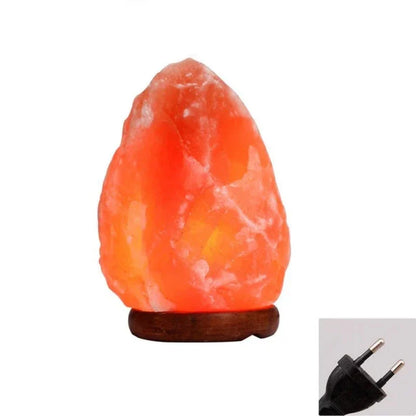 ShellRadiance - Crystal Rock Lamp with Wooden Base 