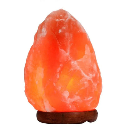 ShellRadiance - Crystal Rock Lamp with Wooden Base 