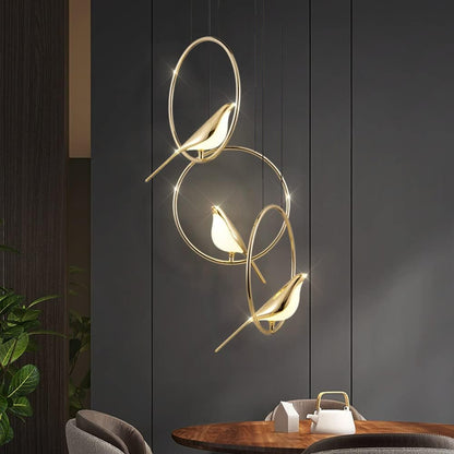 BirdLume - Pendant lamp with Bird circle