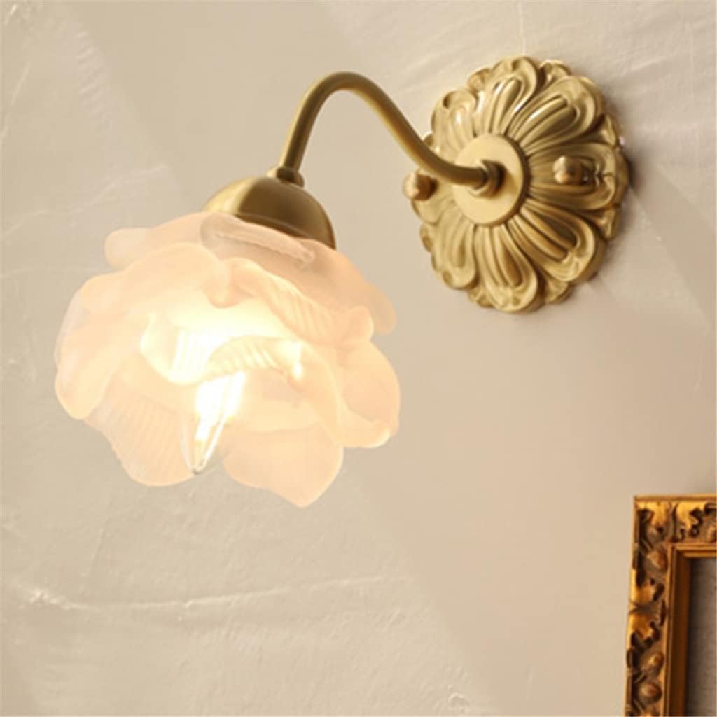 CopperBloom - Vintage Flower Glass Wall Lamp 