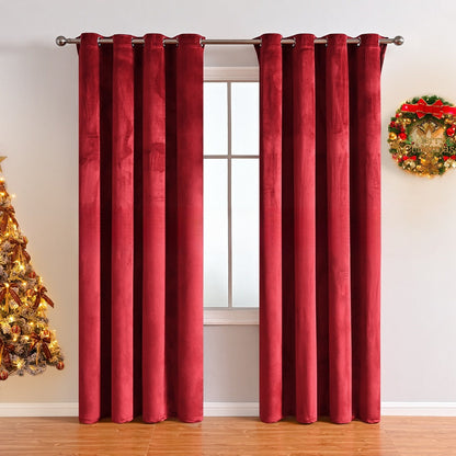 SleekVelvet - Modern Velvet Curtains, Plain and Thermal for Maximum Comfort 