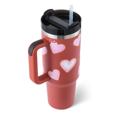 Insulated Mug with Handle and Straw | 40 oz