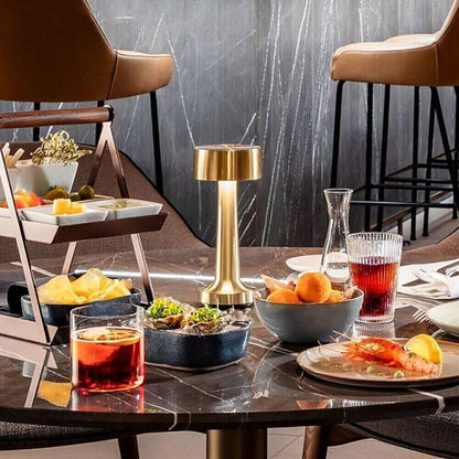 Chic retro style LED restaurant table lamp wireless USB