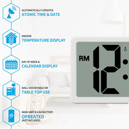 ChronoGlow - Stylish white wall clock with accurate time display