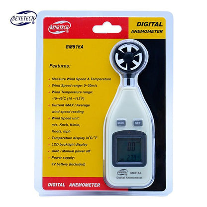 Handheld Anemometer with LCD Illumination 