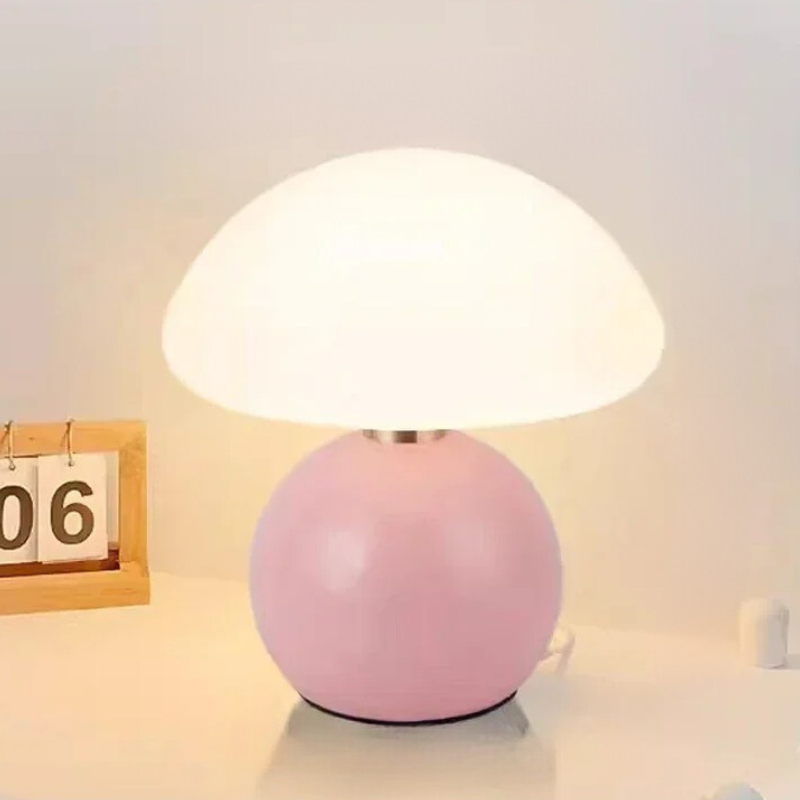 Mushroom Small Table Lamp - Cream Wind Ceramics