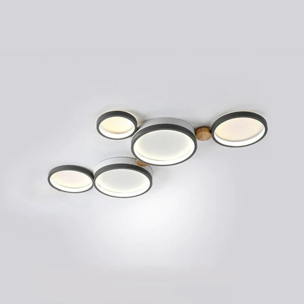 ChicLumineux - Ceiling Lamp in White and Gray Metal 