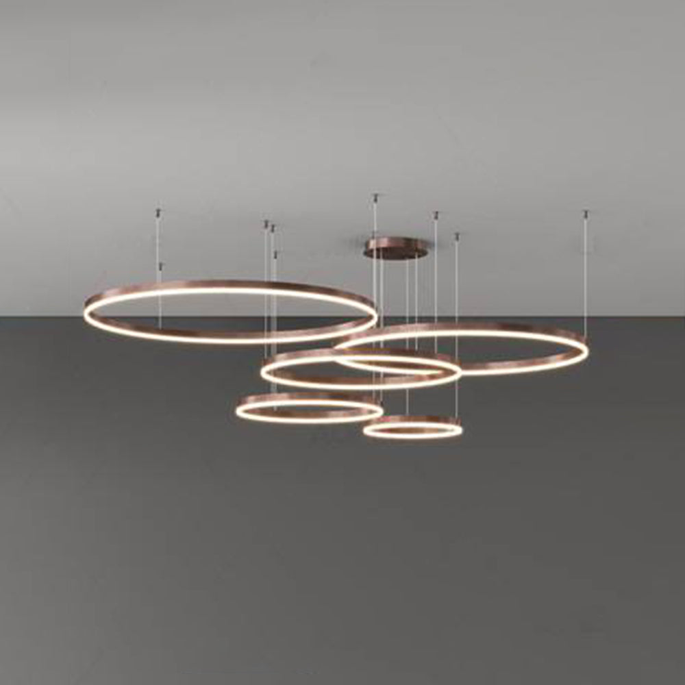 LunaGlow – Elegant Circular Metal Chandelier 